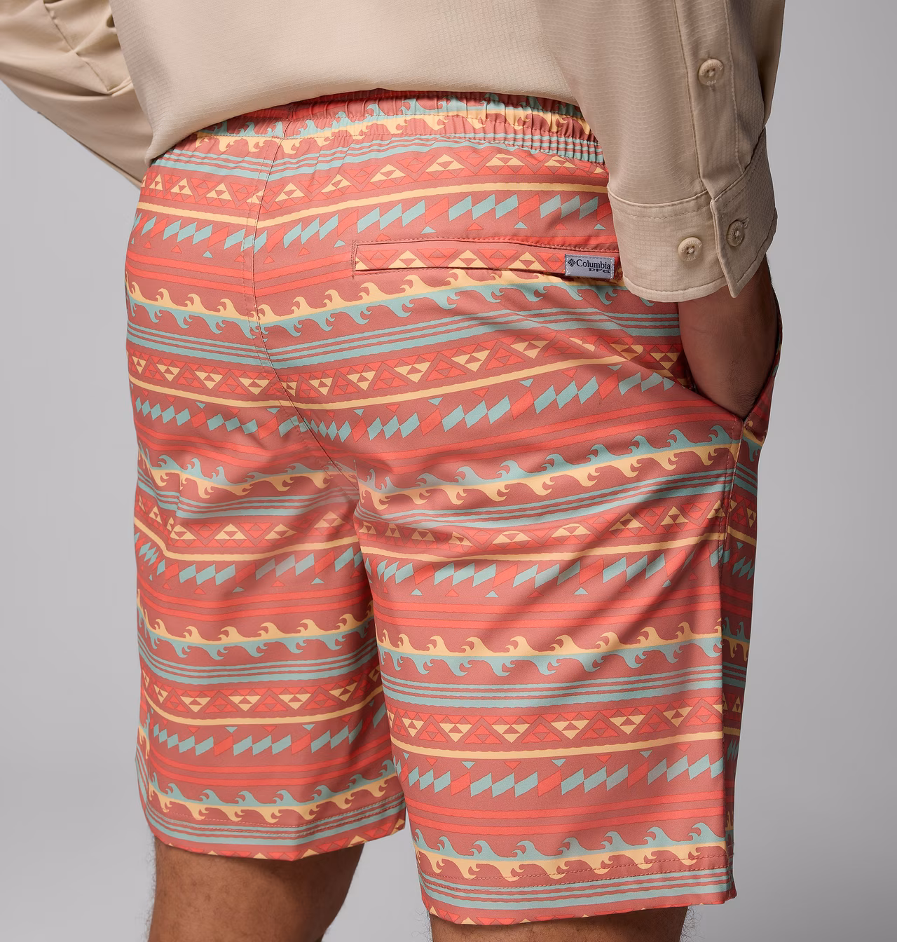SHORT MASCULINO COLUMBIA PFG RAMBLER PRINTED WATER – foto 6